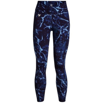 Front - Under Armour Womens/Ladies Project Rock Marble Compression 7/8 Leggings