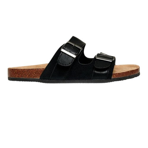 Front - Threadbare Mens Atticus Double Buckle Flat Sliders