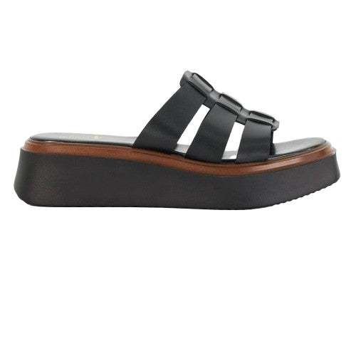 Front - Dune London Womens/Ladies Latelys Leather Platform Sandals