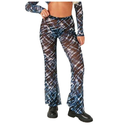 Front - Missy Empire Womens/Ladies Mesh Printed Trousers
