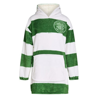 Front - Celtic FC Unisex Adult Sherpa Fleece Blanket Hoodie