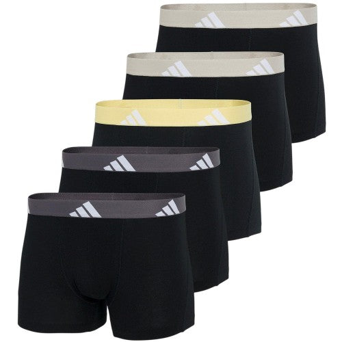 Front - Adidas Mens Active Flex Boxer Shorts (Pack of 5)