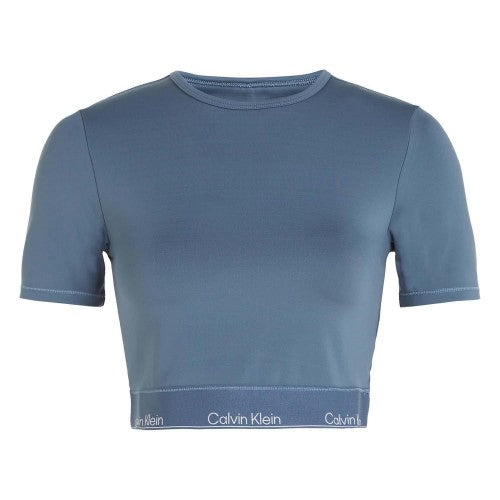 Front - Calvin Klein Womens/Ladies Gym Crop T-Shirt
