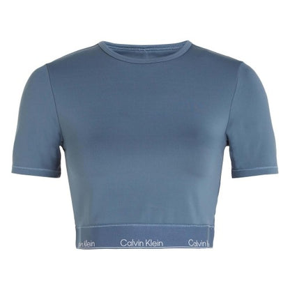 Front - Calvin Klein Womens/Ladies Gym Crop T-Shirt