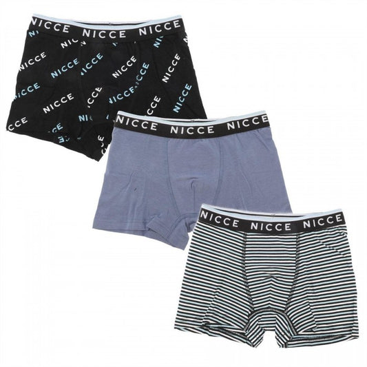 Front - Nicce Boys Carlino Cotton Blend Boxer Shorts (Pack of 3)