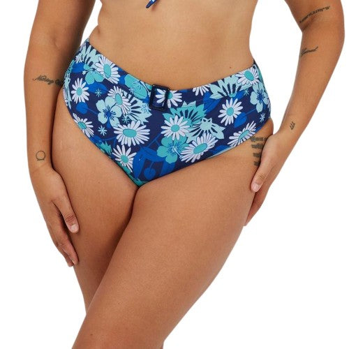 Front - Brave Soul Womens/Ladies All-Over Print High Waist Bikini Bottoms
