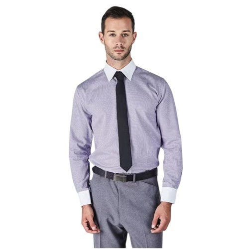 Front - Harvey & Jones Mens Striped Long-Sleeved Formal Shirt