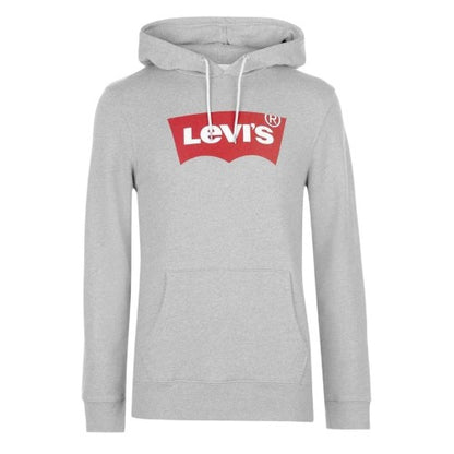 Front - Levis Mens Batwing Cotton Blend Kangaroo Pocket Hoodie
