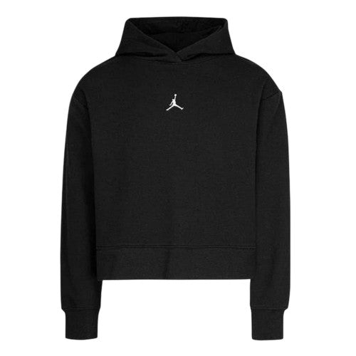 Front - Nike Womens/Ladies Air Jordan Cropped Regular Long-Sleeved Crop Hoodie
