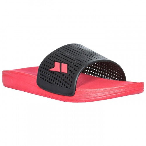 Front - Trespass Mens Cusp Perforated Flatform Sliders
