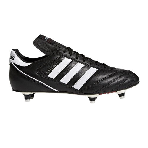 Front - Adidas Mens Kaiser 5 Cup 3 Stripes Grain Leather Soft Ground Football Boots