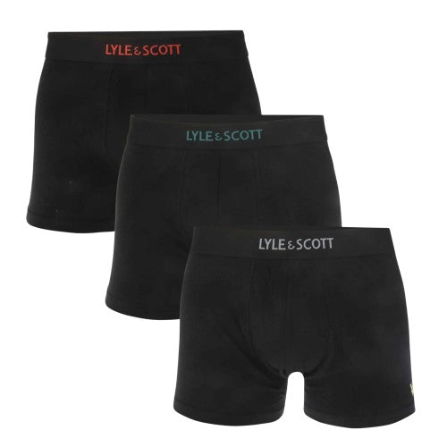 Front - Lyle & Scott Mens Devon Boxer Shorts (Pack of 3)