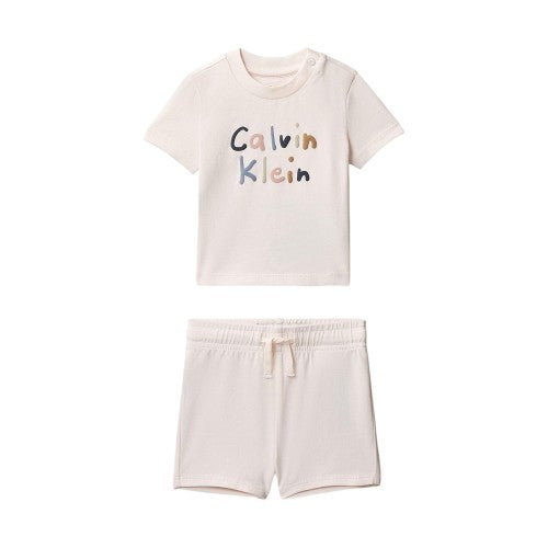 Front - Calvin Klein Baby Logo T-Shirt & Shorts Set (Pack of 2)