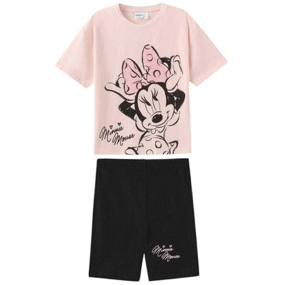 Front - Disney Childrens/Kids Minnie Mouse T-Shirt & Shorts Set