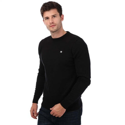 Front - Weekend Offender Mens Argentina Knitted Cotton Crew Neck Sweatshirt