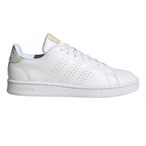 Front - Adidas Womens/Ladies Advantage Logo Lace Up Flat Trainers