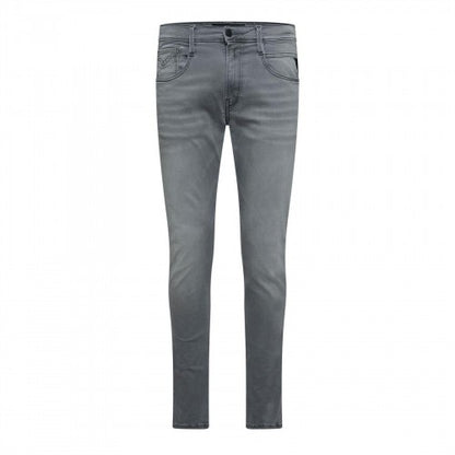 Front - Replay Mens Anbass Cotton Blend Slim Jeans