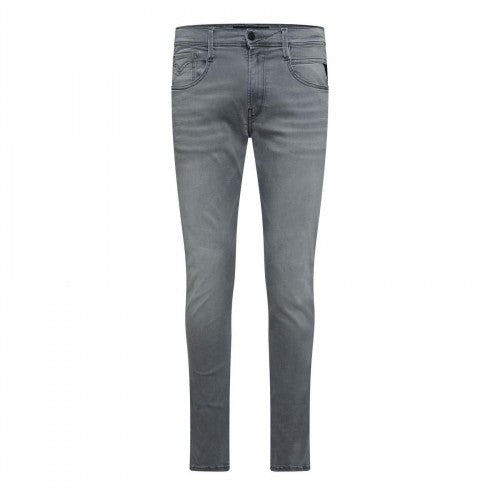 Front - Replay Mens Anbass Cotton Blend Slim Jeans