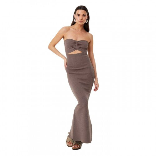 Front - Jack Wills Womens/Ladies Knitted Bandeau Maxi Dress