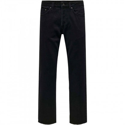 Front - Only and Sons Mens Denim Straight Jeans
