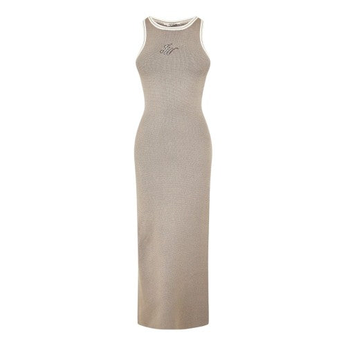 Front - Jack Wills Womens/Ladies Ribbed Crew Neck Slim Maxi Dress