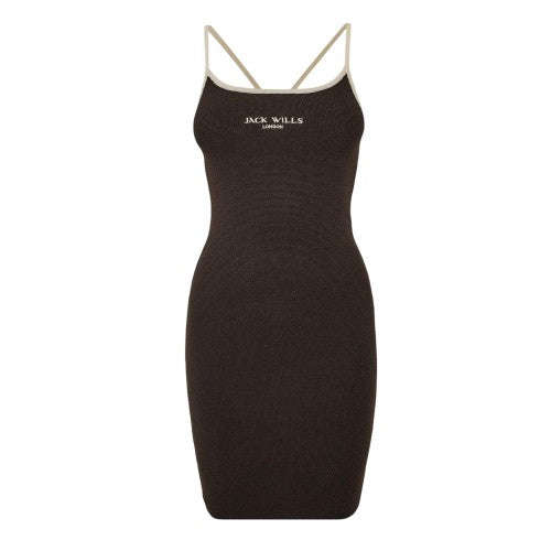 Front - Jack Wills Womens/Ladies Lettering Sleeveless Slip Dress