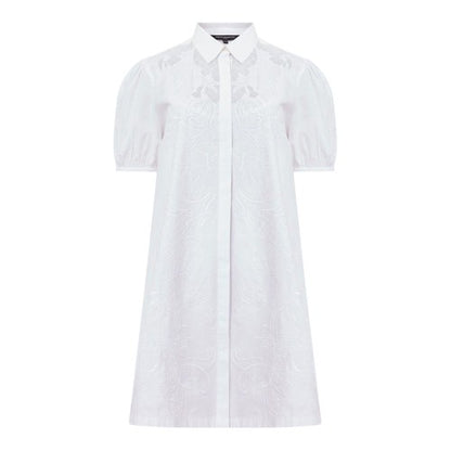 Front - French Connection Womens/Ladies Cambria Broderie Shirt Dress