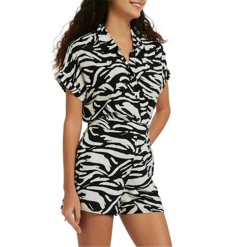 Front - Be You Womens/Ladies Zebra Print Shirt