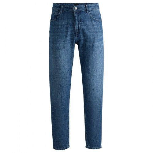 Front - Boss Mens Denim Plain Mid Rise Jeans