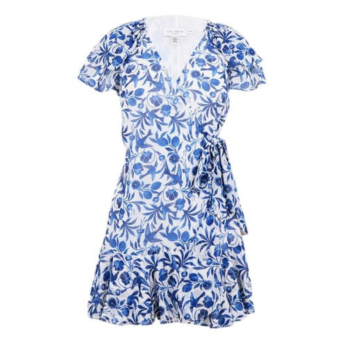 Front - Ted Baker Womens/Ladies Floral Birds Woven V Neck Wrap Dress