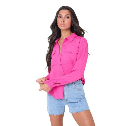 Front - I Saw It First Womens/Ladies Woven Shirt