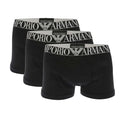 Front - Emporio Armani Mens Eagle Logo Boxer Shorts (Pack of 3)