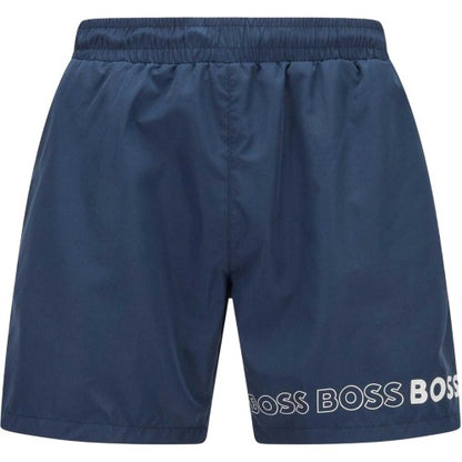 Front - Boss Mens Logo Polyester Swim Shorts