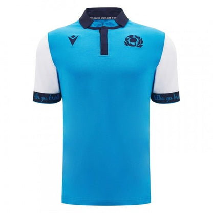 Front - Macron Mens 2024 Scotland RU Rugby Shirt