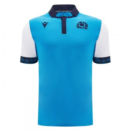 Front - Macron Mens 2024 Scotland RU Rugby Shirt