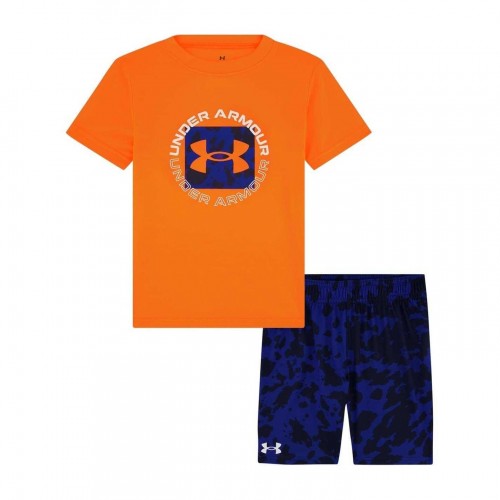 Front - Under Armour Childrens/Kids Heather T-Shirt & Shorts Set