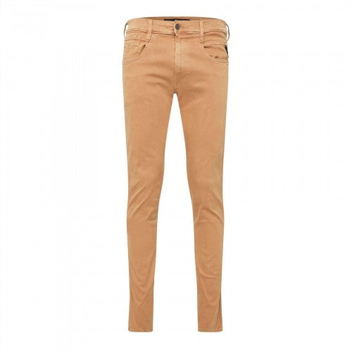 Front - Replay Mens Anbass Cotton Blend Slim Jeans