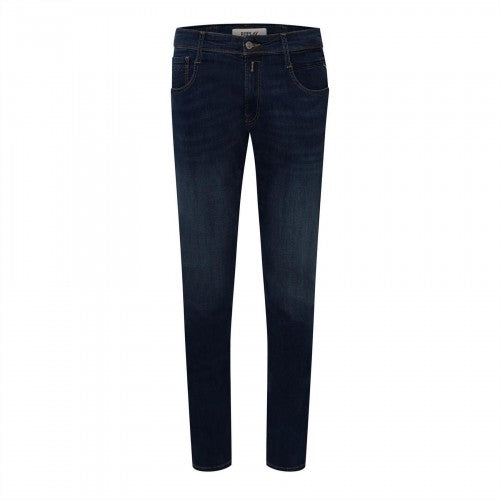 Front - Replay Mens Anbass Logo Slim Jeans