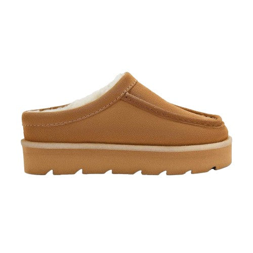 Front - Clarks Originals Womens/Ladies Meare Suede Chunky Flat Mules