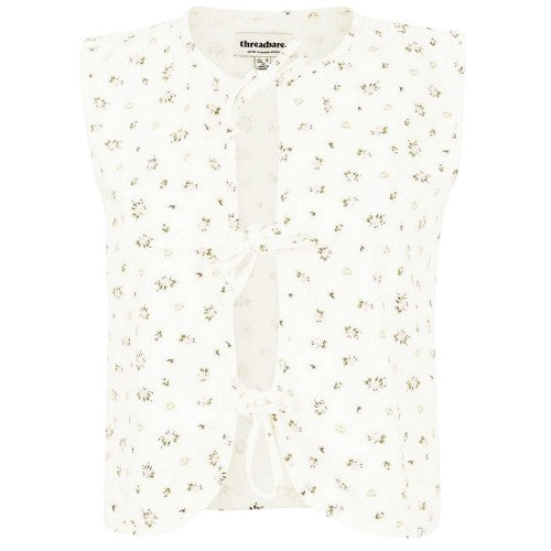 Front - Threadbare Womens/Ladies Floral Front Tie Sleeveless Top