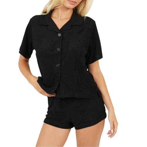 Front - Brave Soul Womens/Ladies Collared Loungewear Set