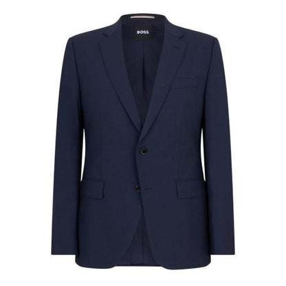 Front - Boss Mens Jeckson Patterned Single-Breasted Regular Blazer