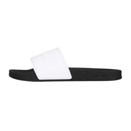 White-Black - Back - Jack Wills Womens-Ladies Logo Padded Flat Sliders