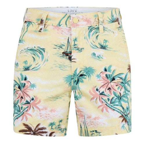Front - Levis Mens Authentic Cotton Palm Tree Shorts