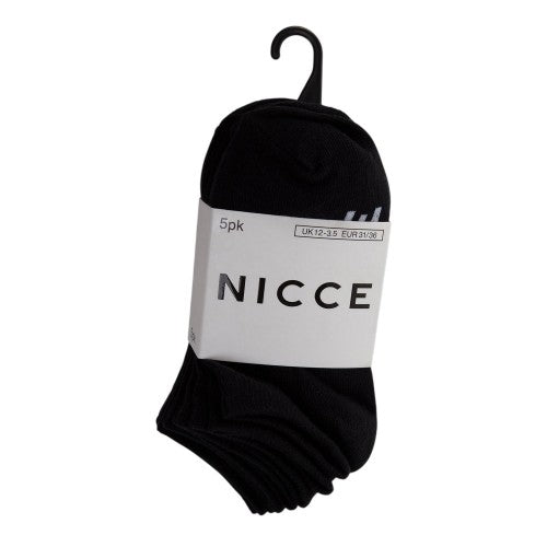 Front - Nicce Childrens/Kids Annis Low Cut No-Show Socks (Pack of 5)