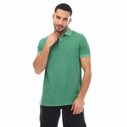 Front - Tommy Hilfiger Mens Garment Dyed Regular Polo Shirt