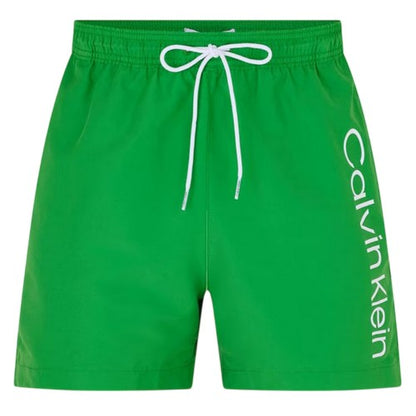 Off White - Front - Calvin Klein Mens Logo Polyester Swim Shorts