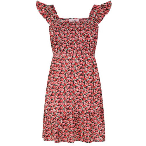 Front - AX Paris Womens/Ladies Floral Frill Shoulder Mini Dress