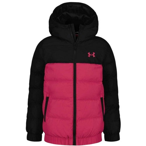 Front - Under Armour Childrens/Kids Colour Block Lightweight Puffer Jacket