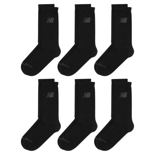 Front - New Balance Childrens/Kids Cotton Crew Socks (Pack of 6)